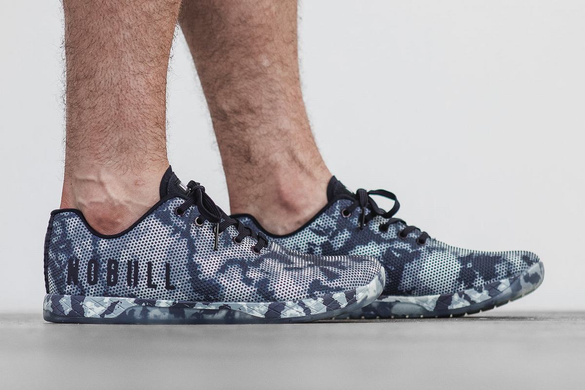 Nobull Superfabric Tie-Dye Men's Trainers Navy | Australia (BR9342)